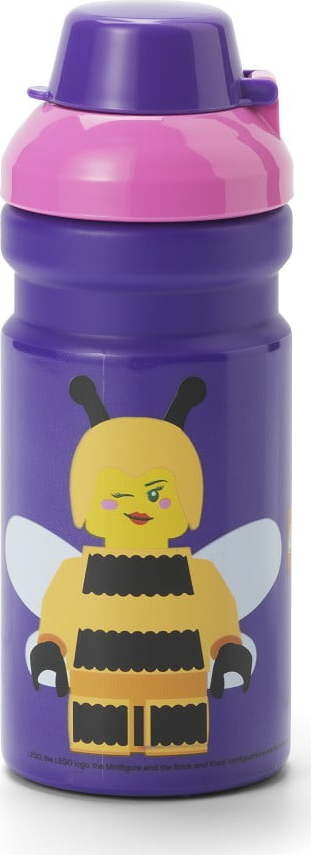 Fialová dětská lahev 390 ml Bee – LEGO®