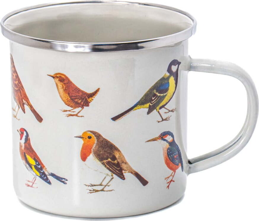 Bílý/hnědý hrnek 310 ml Vintage Birds – Sass & Belle