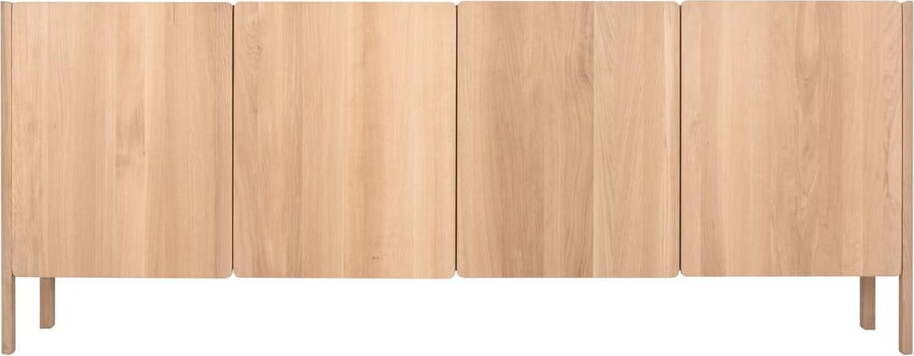 Komoda z dubového dřeva v přírodní barvě 220x85x42 cm Dvor – Gazzda