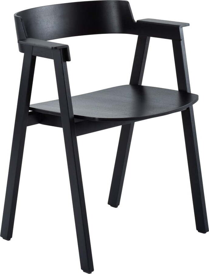 Černá jídelní židle s područkami z dubového dřeva Flip – Gazzda