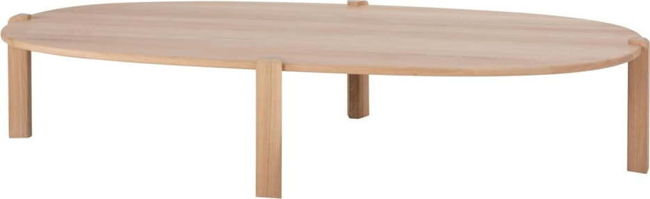 Konferenční stolek z dubového dřeva v přírodní barvě 100x180 cm Kulin – Gazzda