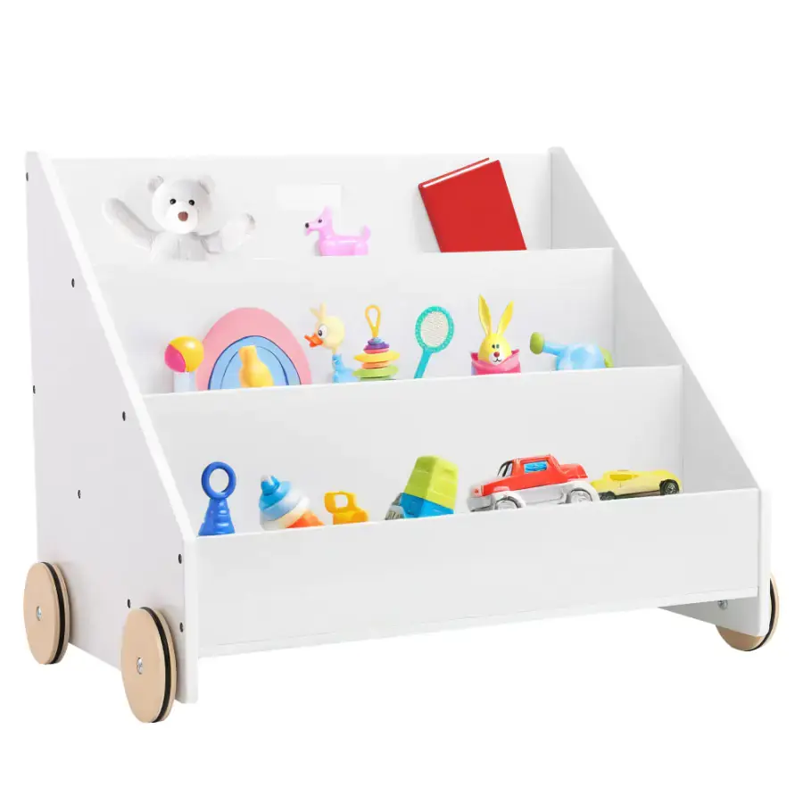 Tempo Kondela Dětská knihovna s kolečky BERUS - bílá