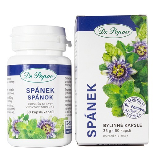 Bylinné kapsle Spánek, 60 kapslí Dr. Popov
