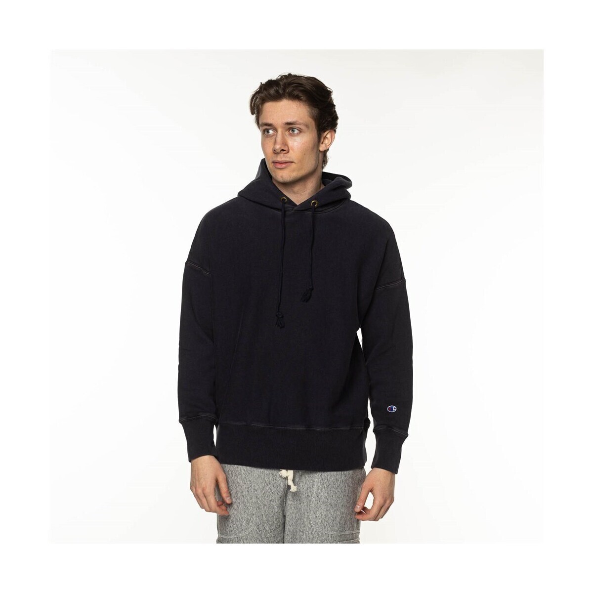 Champion  Reverse Weave Hooded  Černá