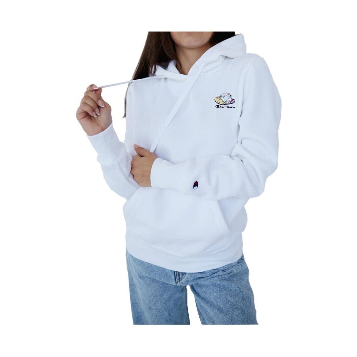 Champion  Wmns City Snack Organic Cotton Blend Hoodie  Modrá
