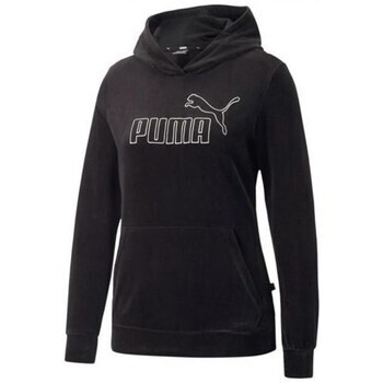 Puma  Ess Velour Hoodie  Černá