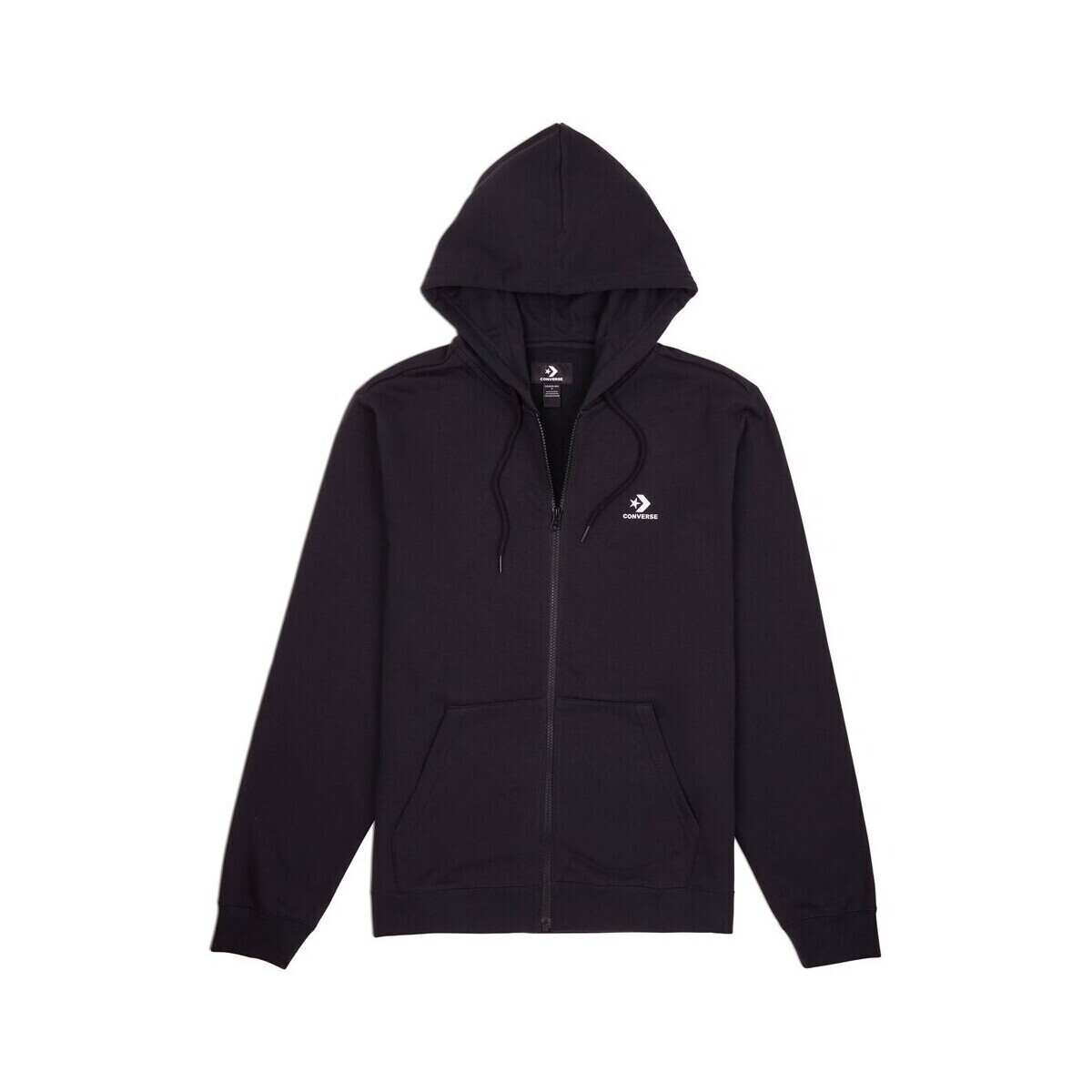 Converse  Goto Embroidered Star Chevron Zip Hoodie  Černá