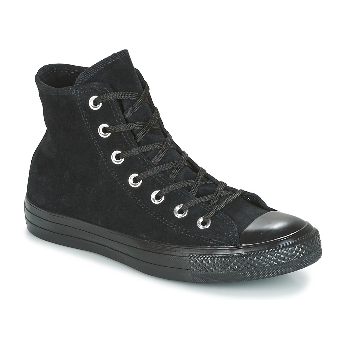 Converse  CHUCK TAYLOR ALL STAR MONO PLUSH SUEDE HI BLACK/BLACK/BLACK  Černá