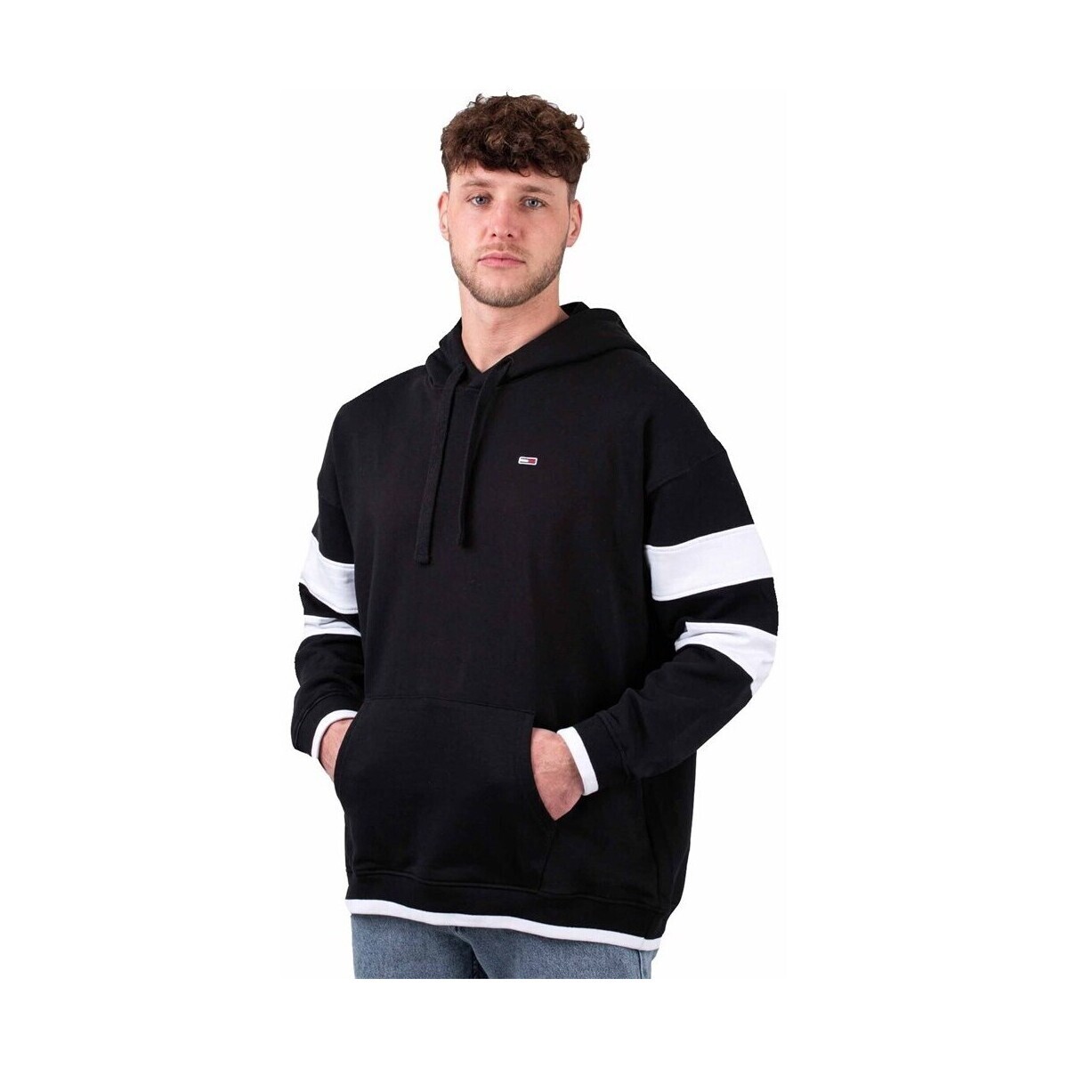 Tommy Hilfiger  Tommy Jeans Oversize College 85 Hoodie  Černá