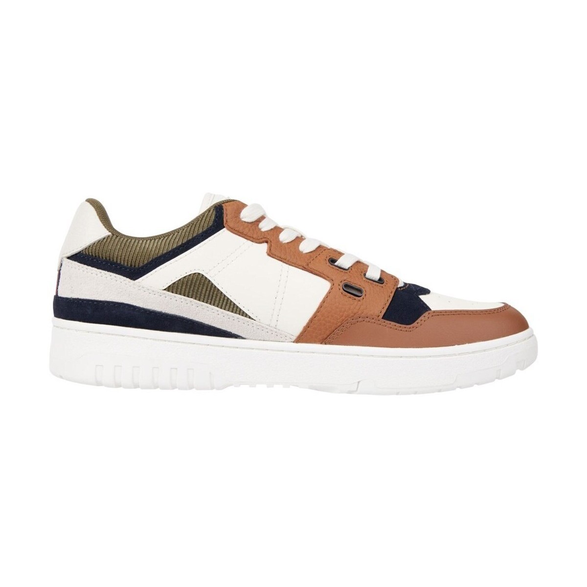 Tommy Hilfiger  BASKET BETTER II LEATHER MIX  Bílá