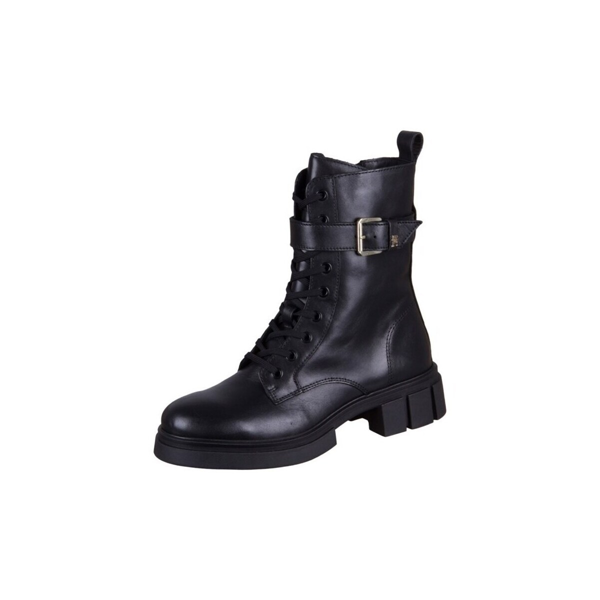 Tommy Hilfiger  Cool Feminine Bikerboot Black Leather  Tmavě modrá