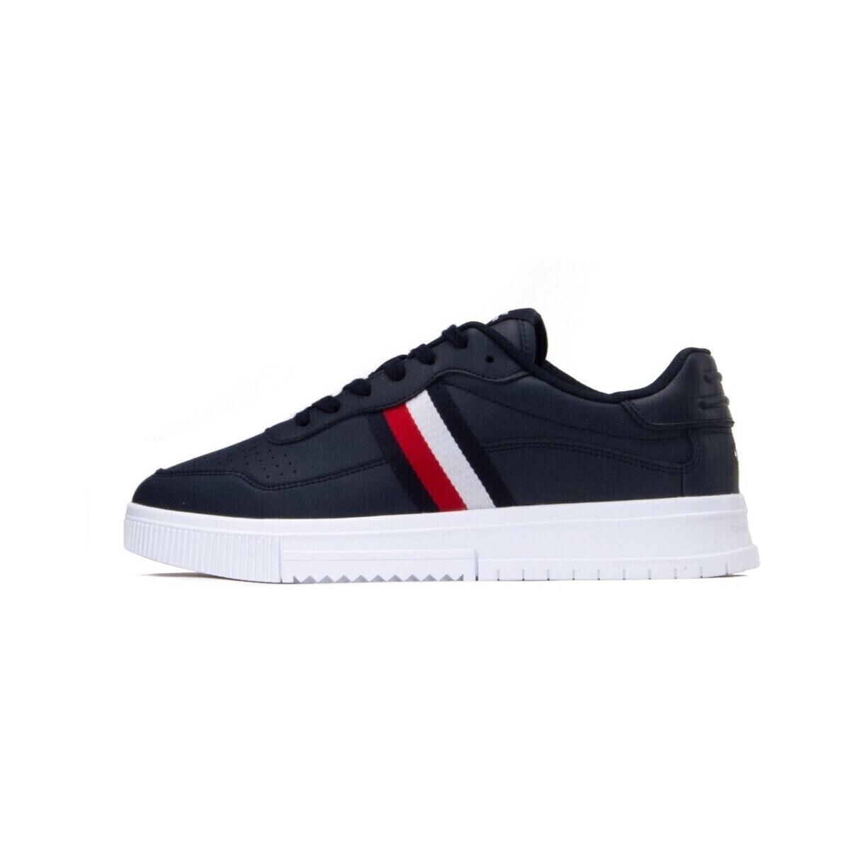 Tommy Hilfiger  Supercup Leather Stripes  Tmavě modrá