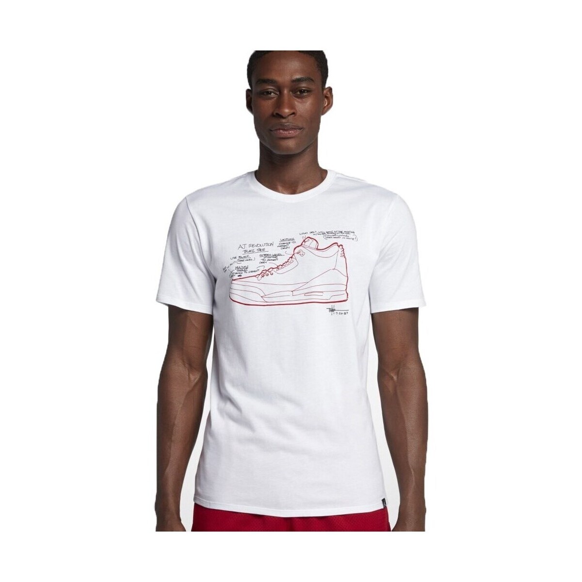 Nike  AJ3 Tee 2  Bílá