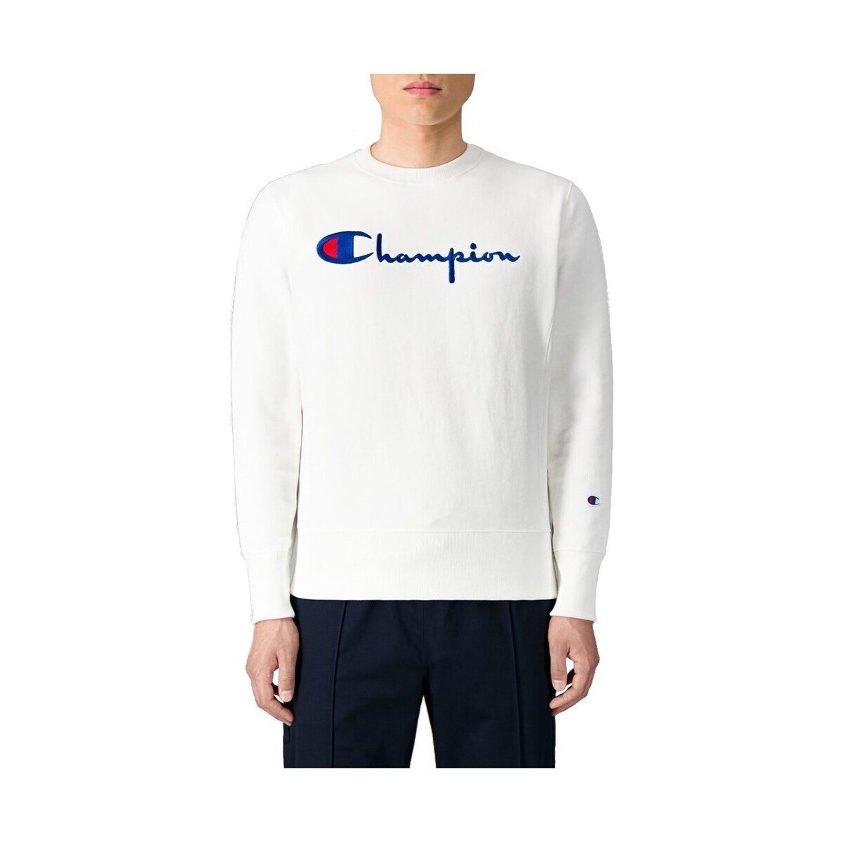 Champion  Reverse Weave Embroidered Script Logo  Bílá