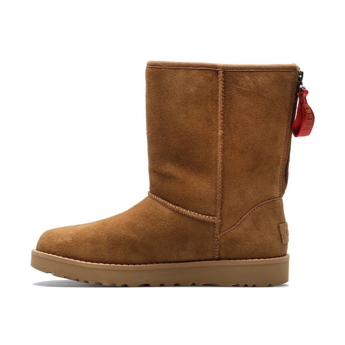 UGG  W Classic Short Logo Zip  Hnědá