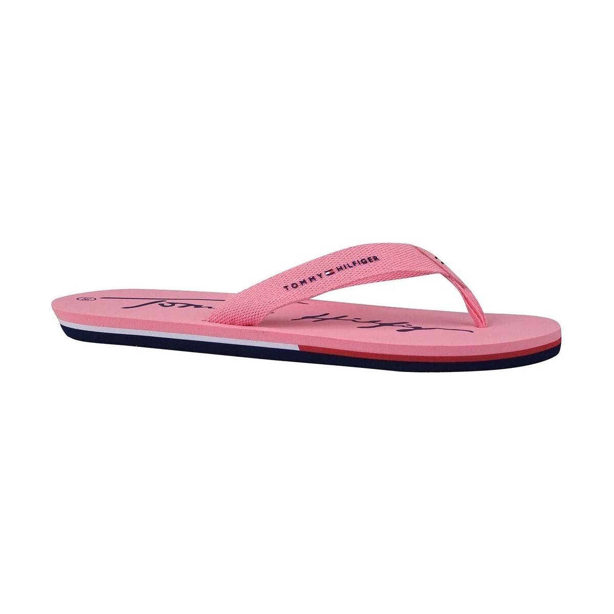 Tommy Hilfiger  Logo Print Flip Flop  Růžová
