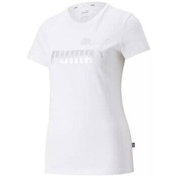 Puma  Ess Metallic Logo Tee  Bílá