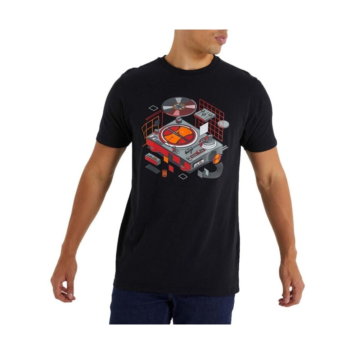 Ellesse  T-shirt Męski Czarny Musa Tee  Černá