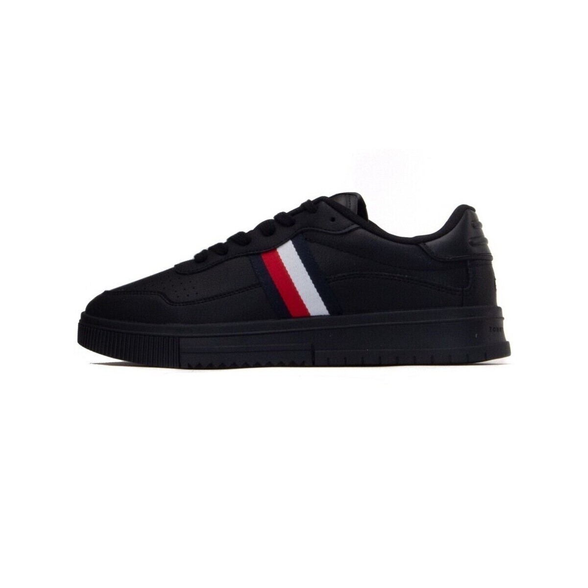 Tommy Hilfiger  Supercup Leather Stripes  Černá