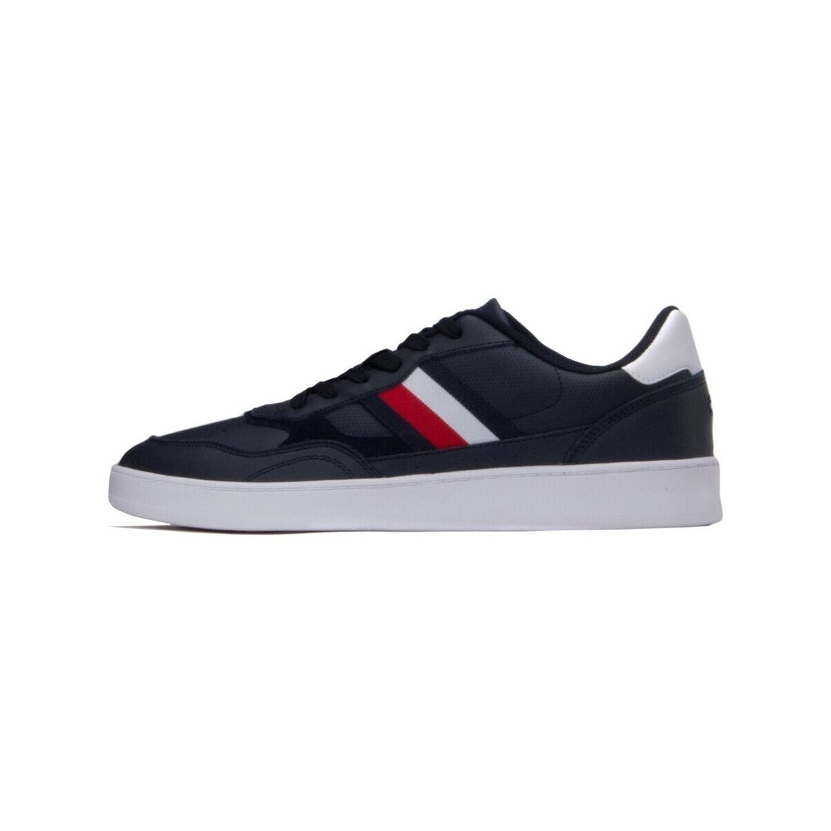 Tommy Hilfiger  Court Cupsole Retro Lth Stripes  Tmavě modrá
