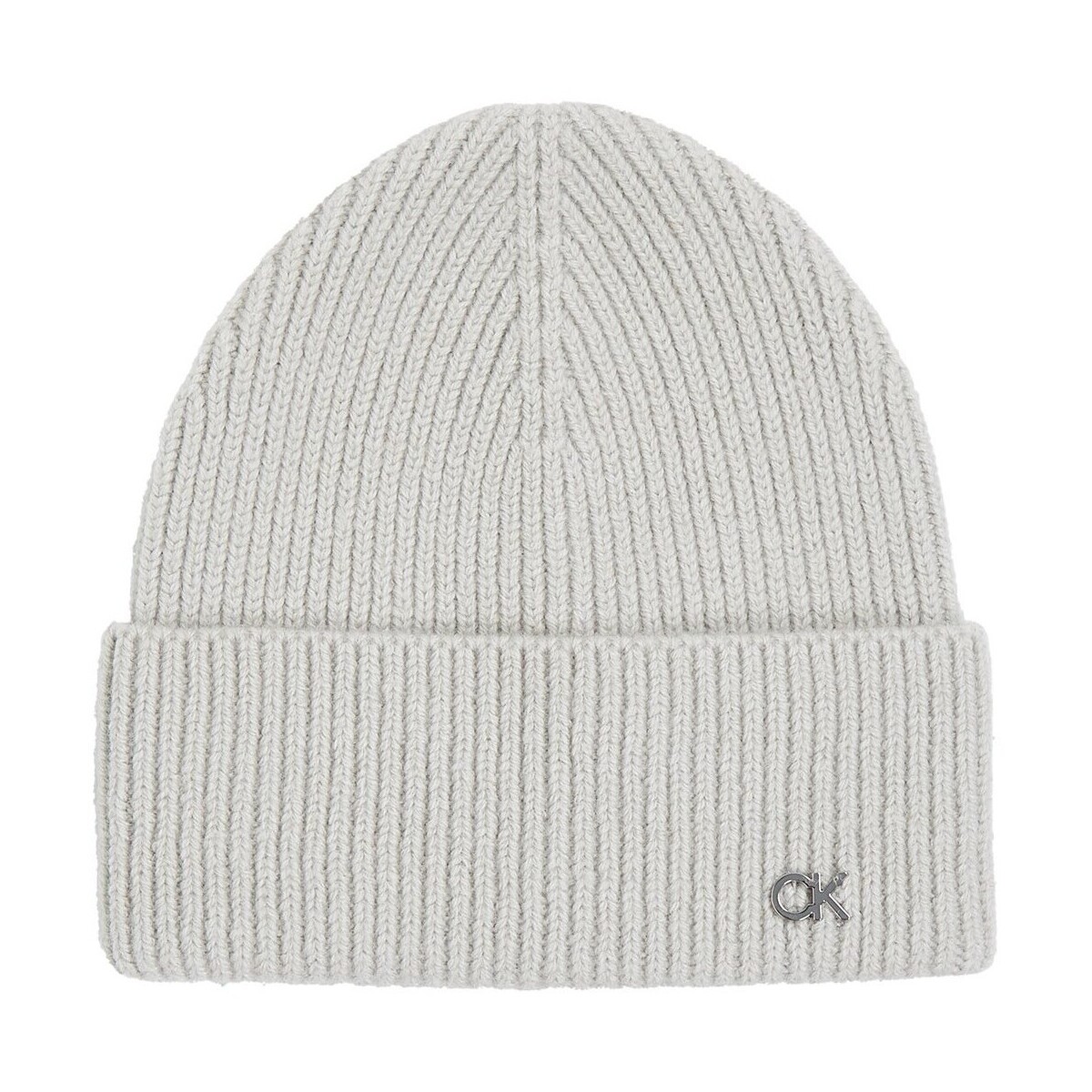 Calvin Klein Jeans  Ck Metal Chunky Rib Beanie  Bílá