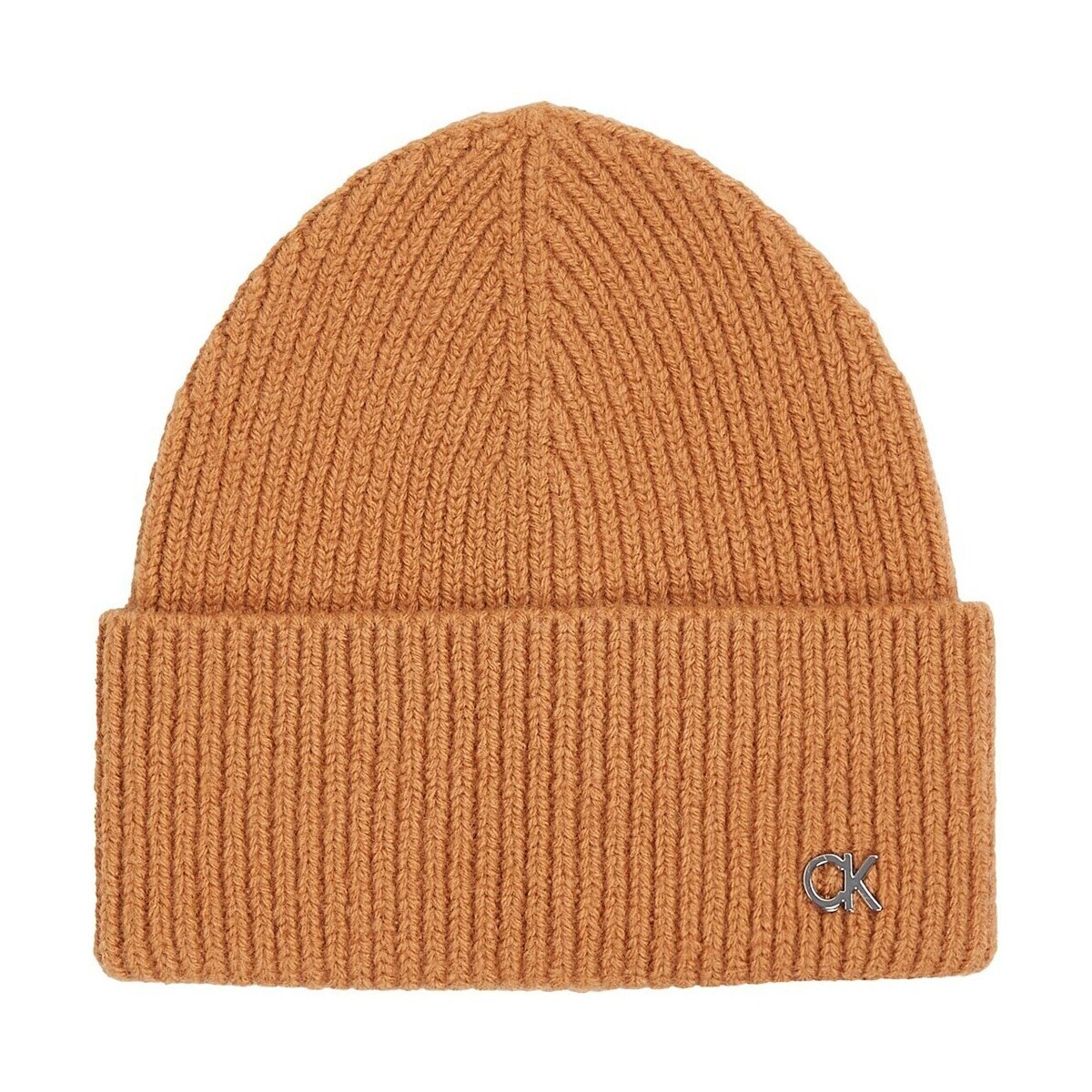 Calvin Klein Jeans  Ck Metal Chunky Rib Beanie  Oranžová