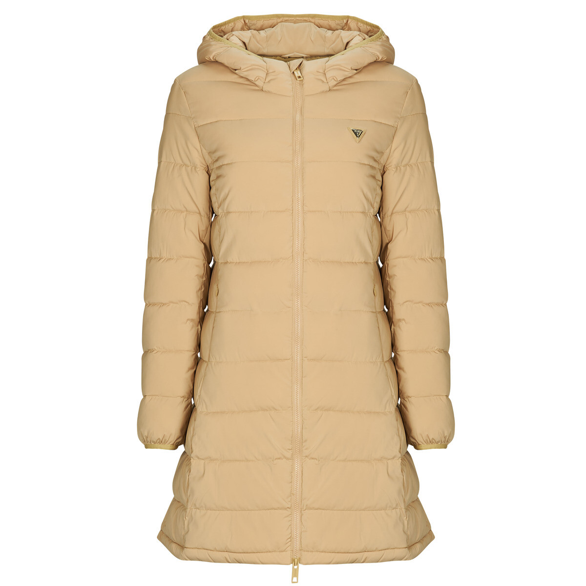Guess  NEW ALETA LONG PUFFER JACKET  Béžová