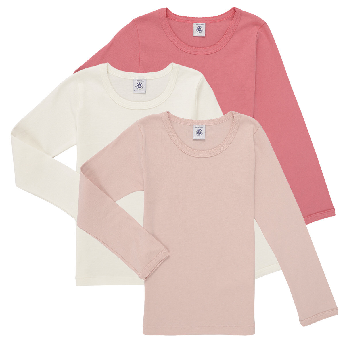 Petit Bateau  TSML X3  Růžová