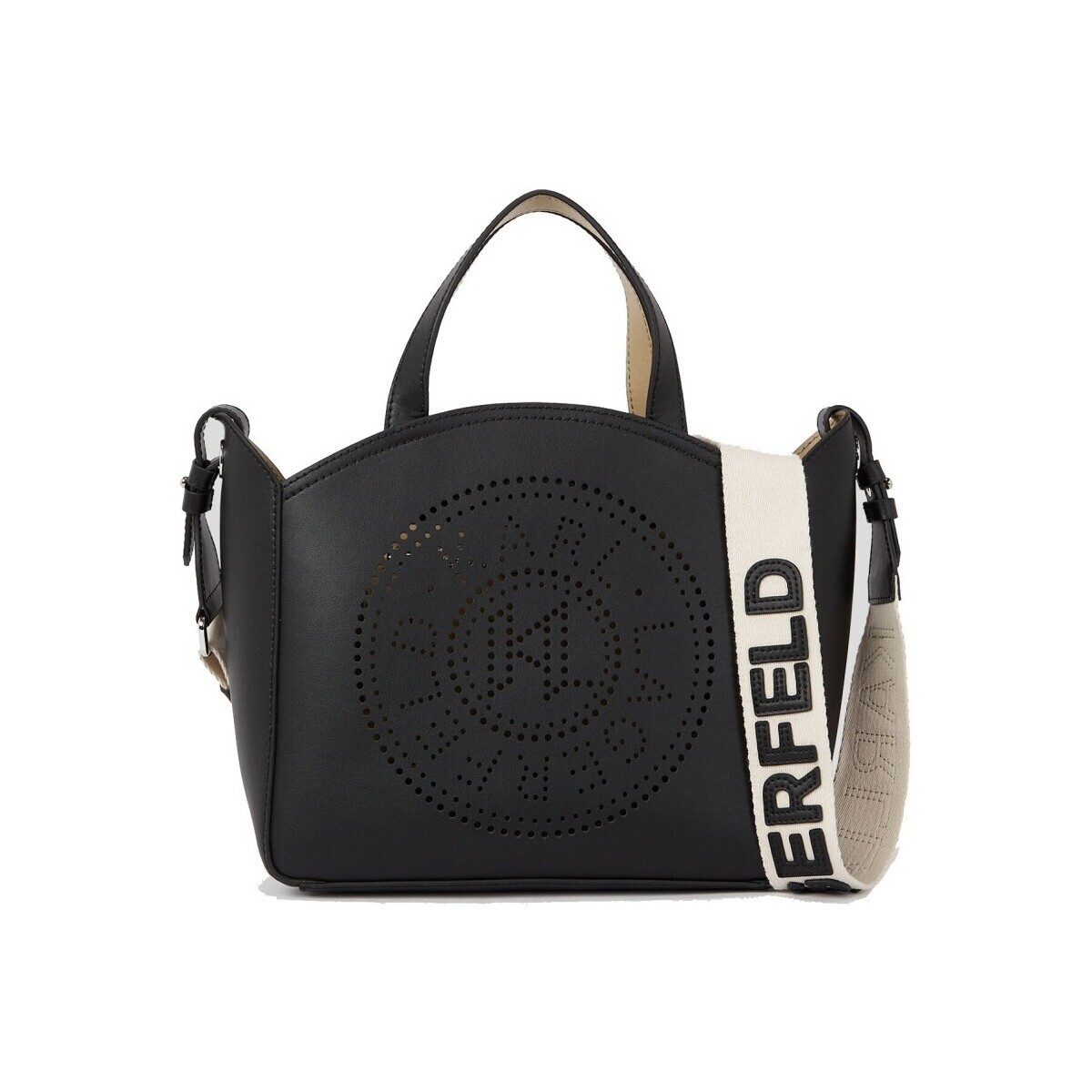 Karl Lagerfeld  K CIRCLE SM TOTE PERFORATE  Černá