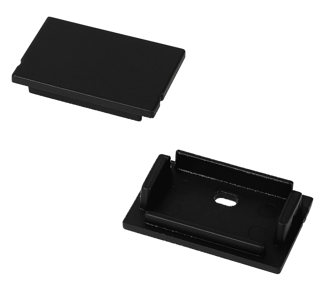 LED Solution Koncovka nástěnného profilu N2 černá Vyberte variantu: Koncovka s otvorem LP107B-END-HOLE