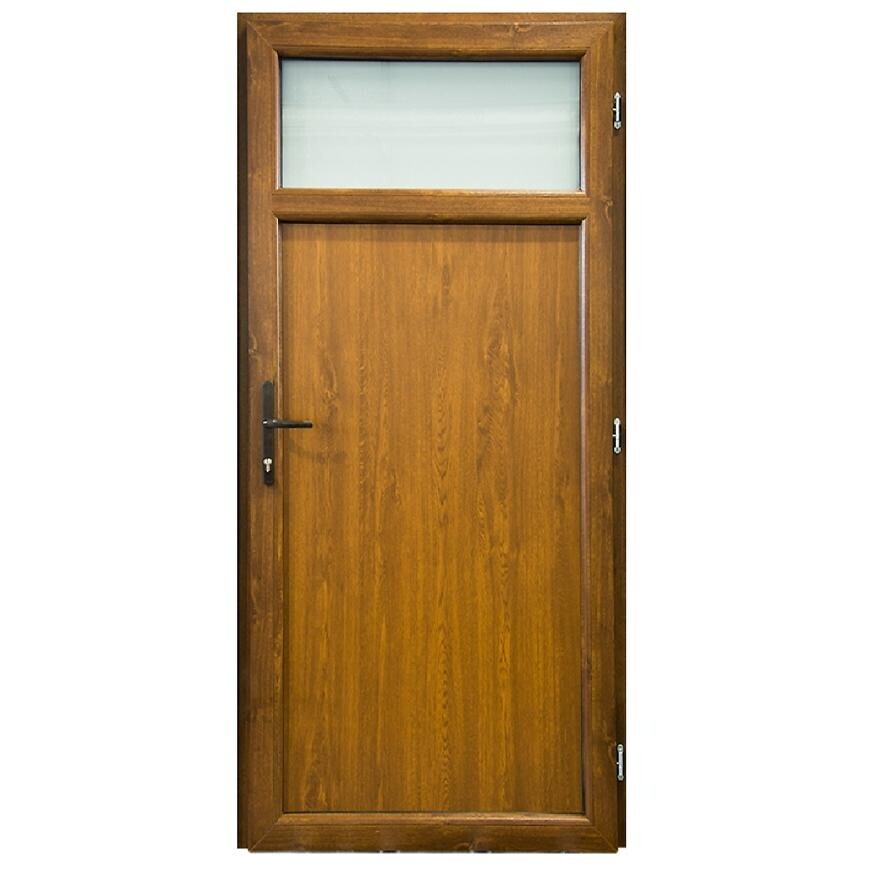 Vchodové dveře Eco D17 80P 88x198x6 zlatý dub