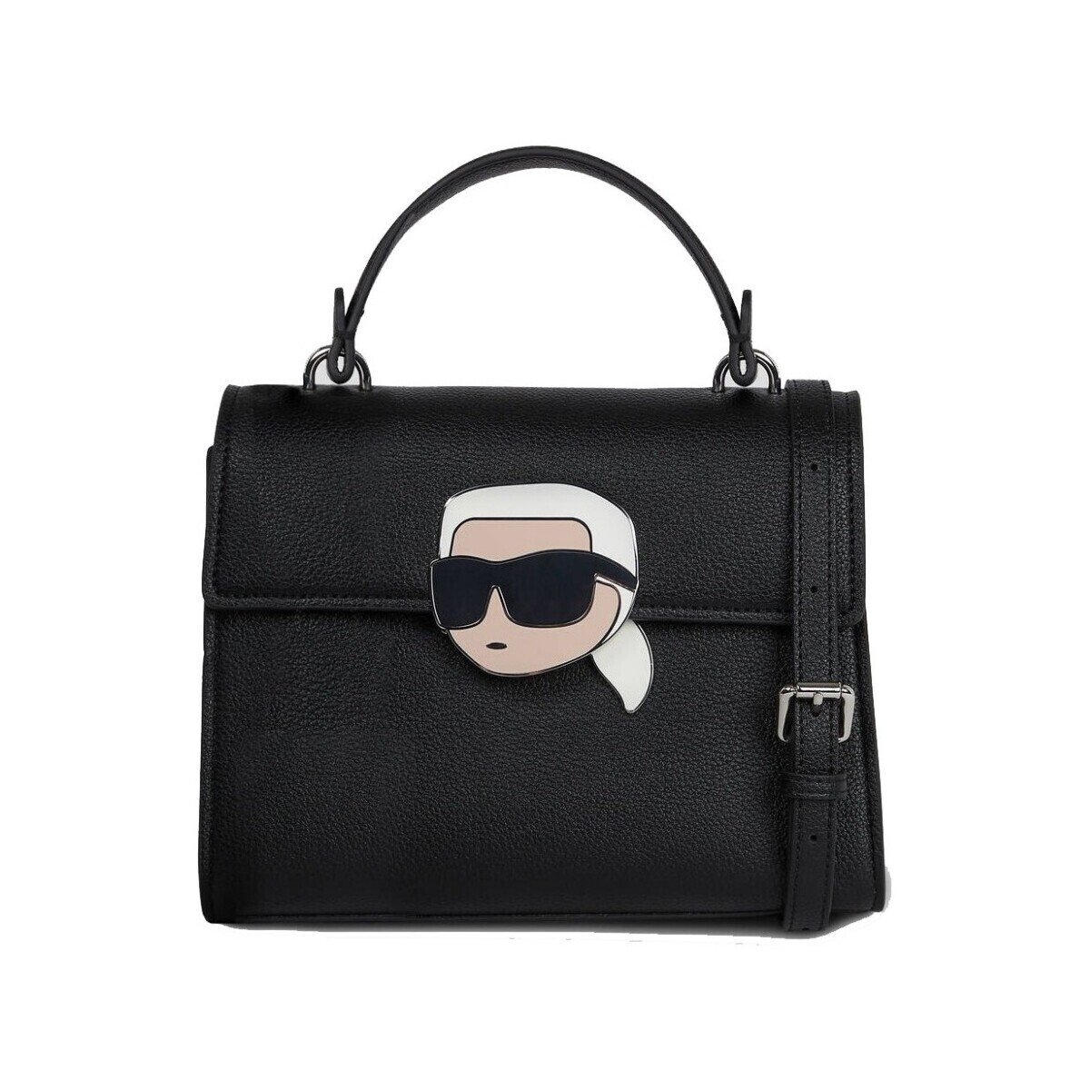 Karl Lagerfeld  IKON GRAINY NS CROSSBODY  Černá