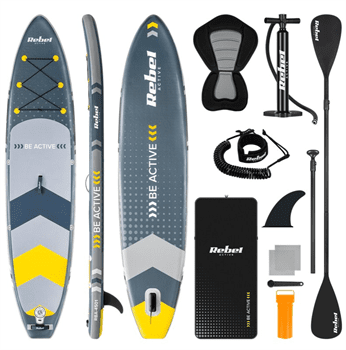 Paddleboard SUP REBEL ACTIVE RBA-4501 se sedátkem, šedý 11'6