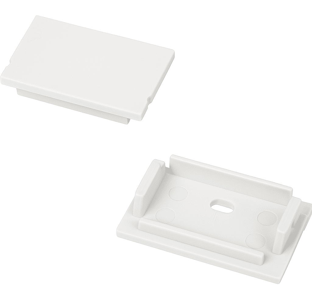 LED Solution Koncovka nástěnného profilu N2 bílá Vyberte variantu: Koncovka s otvorem LP107W-END-HOLE