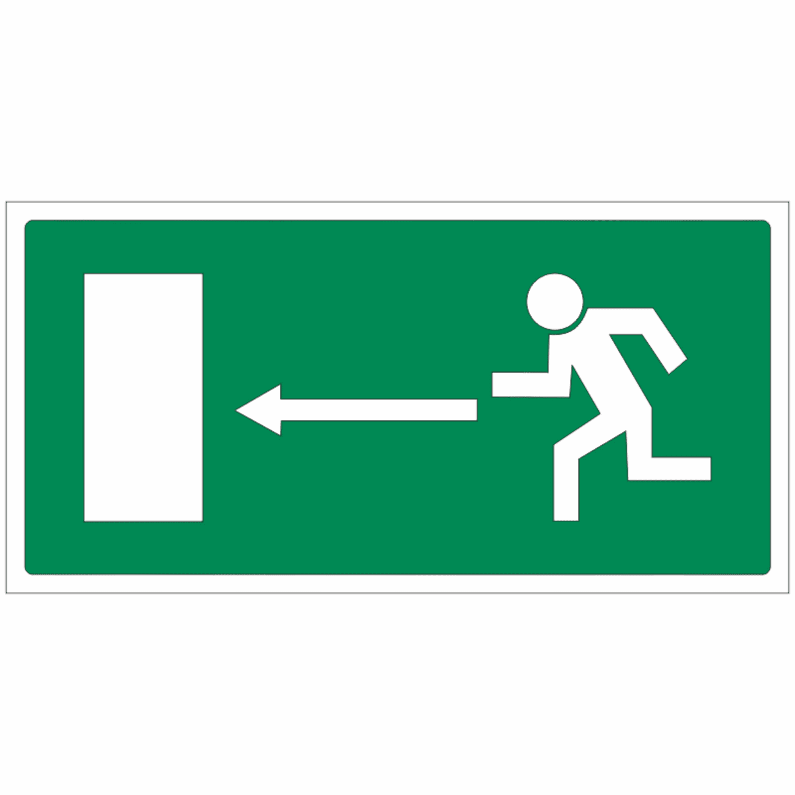 Bezpečnostní značky Únikový východ vlevo POZ15 21x10,5cm fólie