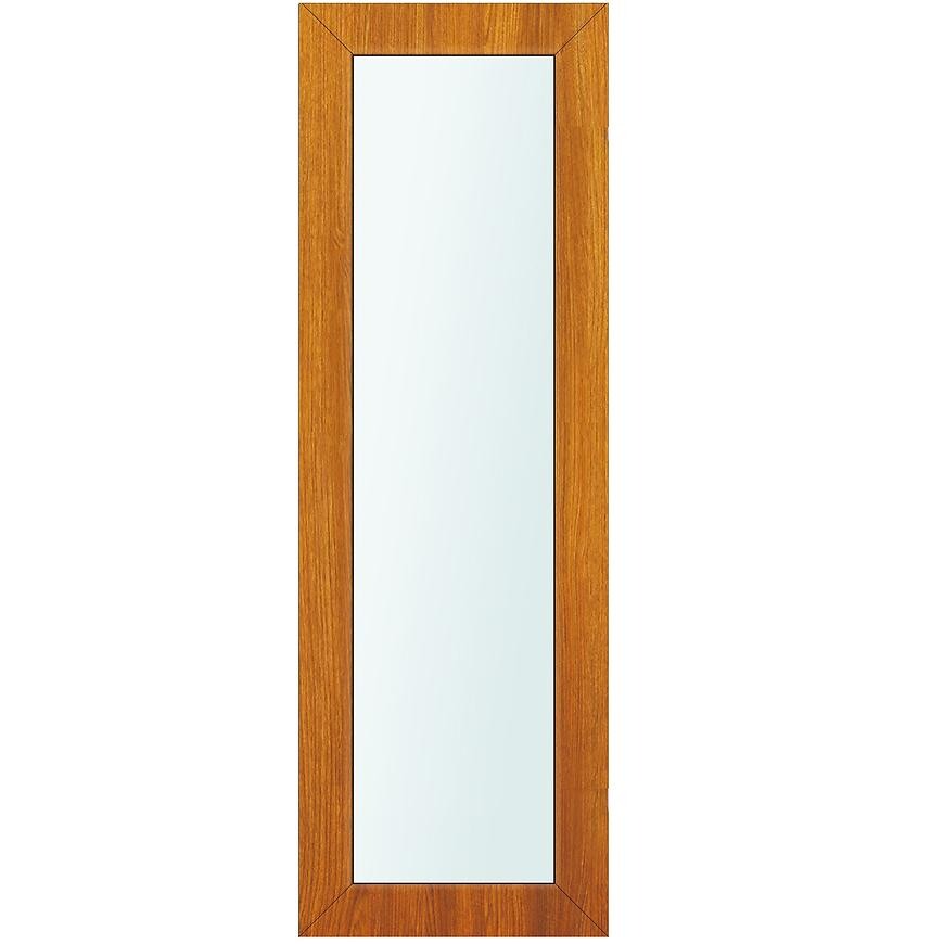 Světlík ke vchodovým dveřím zlatý dub 50x198 čiré sklo