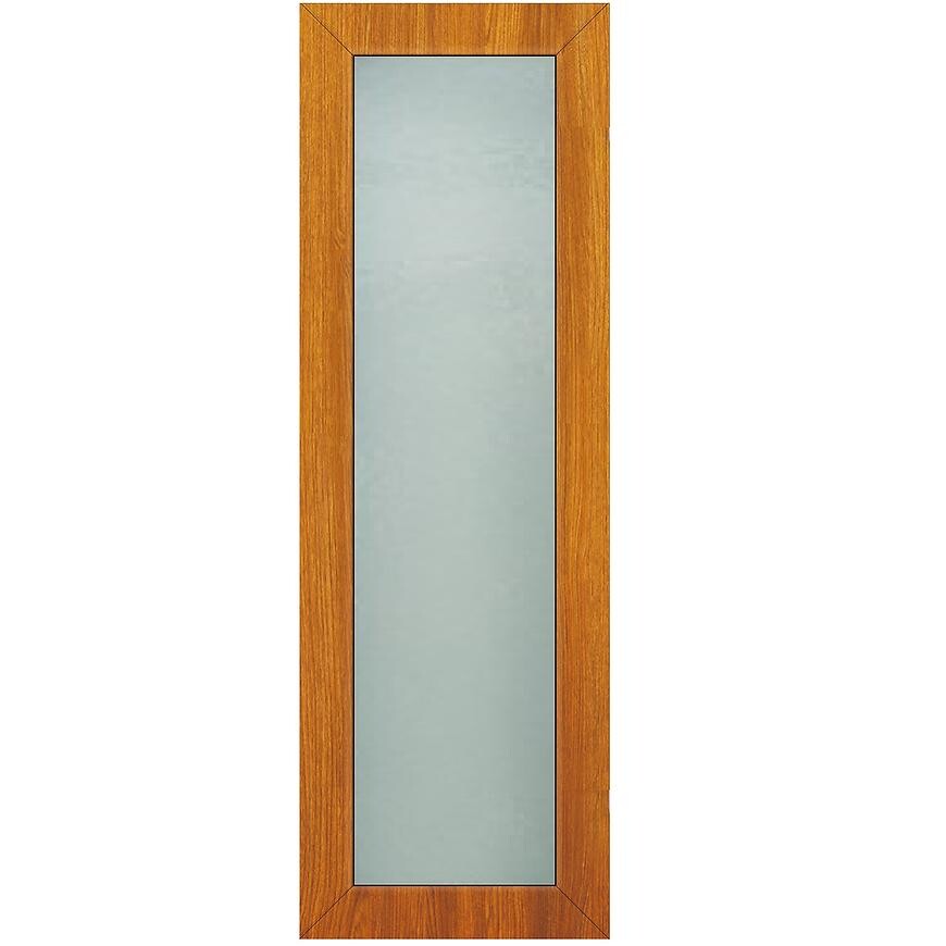 Světlík ke vchodovým dveřím zlatý dub 50x198 ornamentní sklo