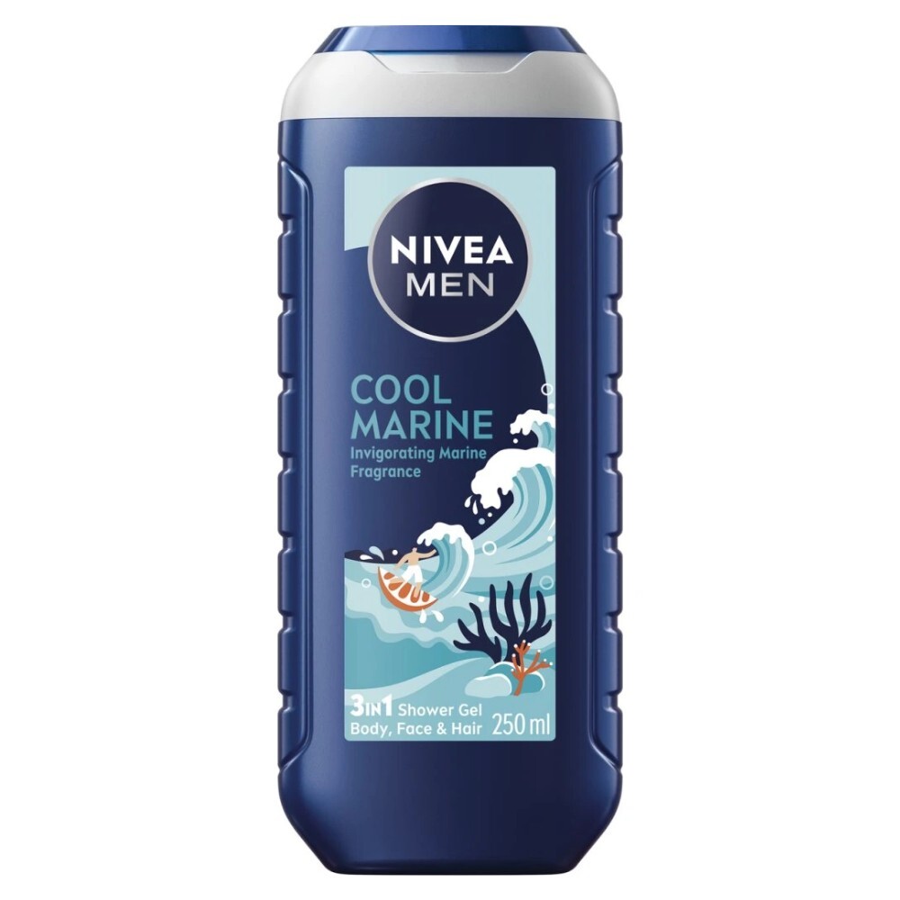 Nivea Sprchový gel na pokožku a vlasy Cool Marine (3 in 1 Shower Gel) 250 ml