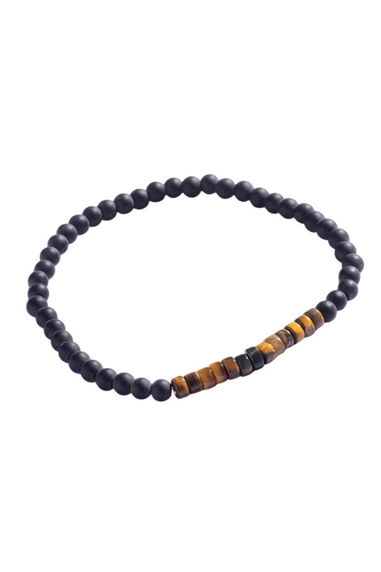 Marc Malone Korálkový náramek s tygřím okem pro muže MCGB5103