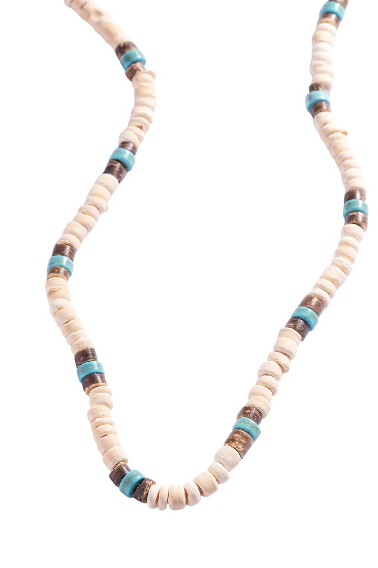 Marc Malone Pánský korálkový náhrdelník s tyrkysem MCGN5081