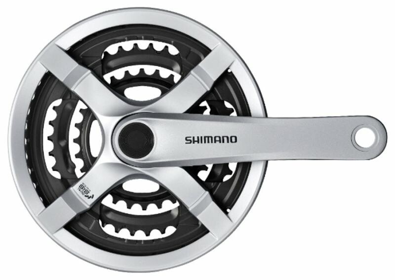 Shimano kliky Tourney FC-TY501-S 175mm 42-34-24 zubů, stříbrné s krytem, v krabičce