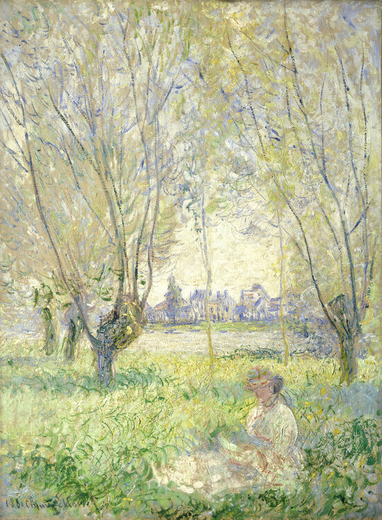 Claude Monet Obrazová reprodukce Woman Seated under the Willows (1880), Claude Monet, 30 × 40 cm