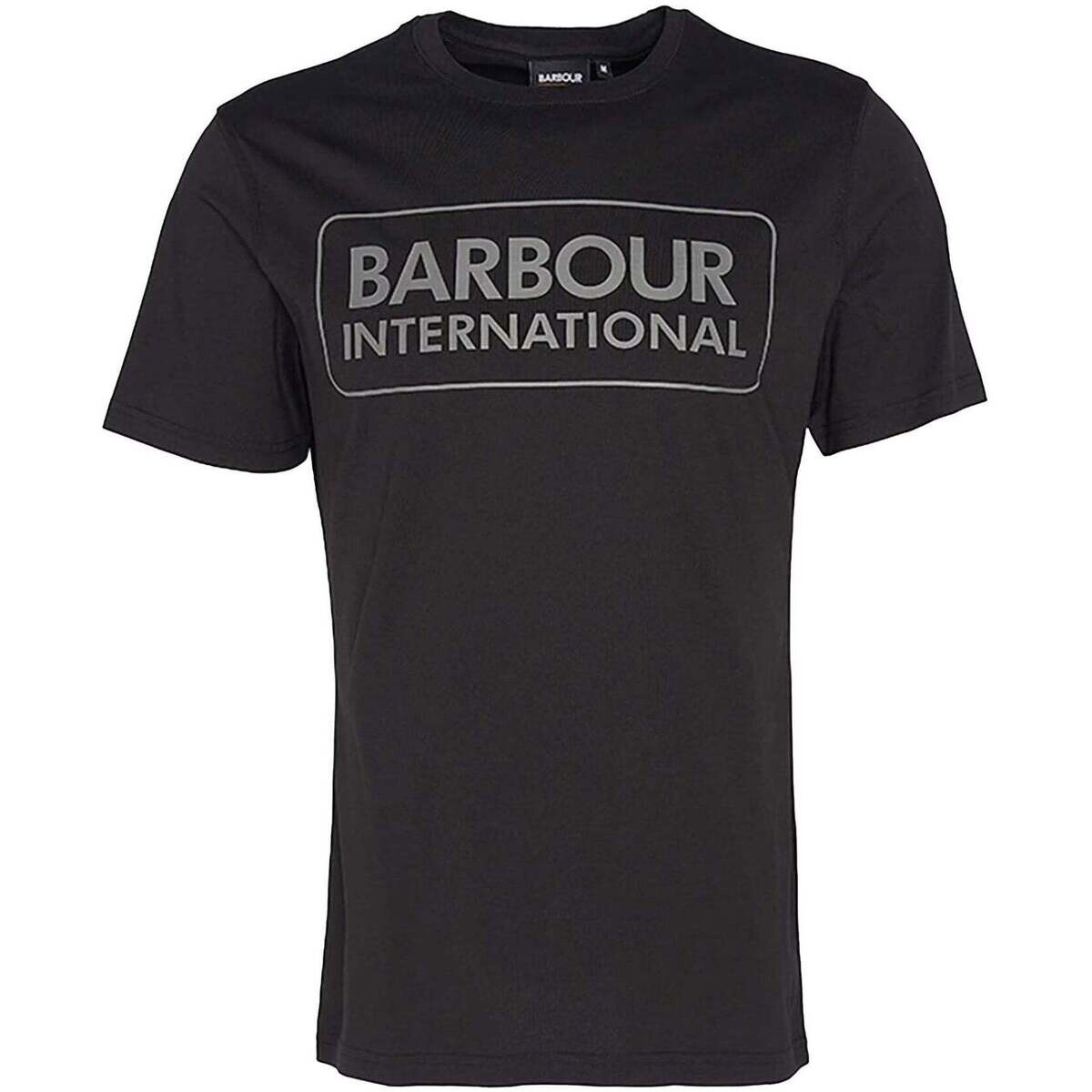 Barbour  Essential Large Logo T-Shirt Black/Pewter  Černá
