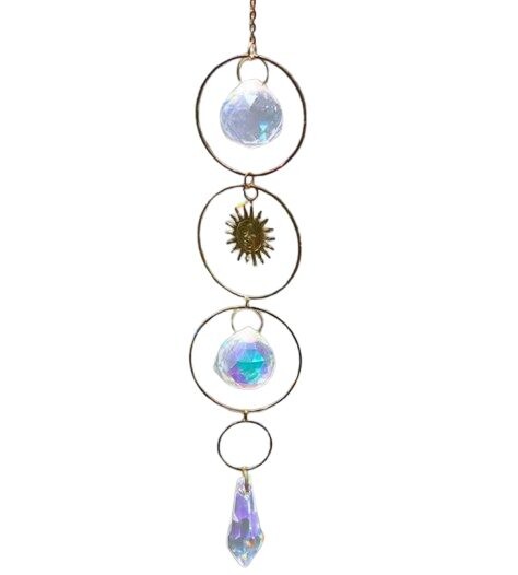 Feng Shui - Křišťálový závěs - Zlaté slunce