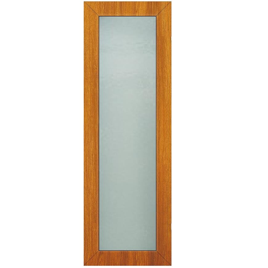 Světlík ke vchodovým dveřím zlatý dub 40x198 ornamentní sklo