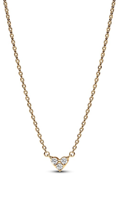 Pandora Pozlacený náhrdelník Srdíčko Shine Timeless 363014C01-45