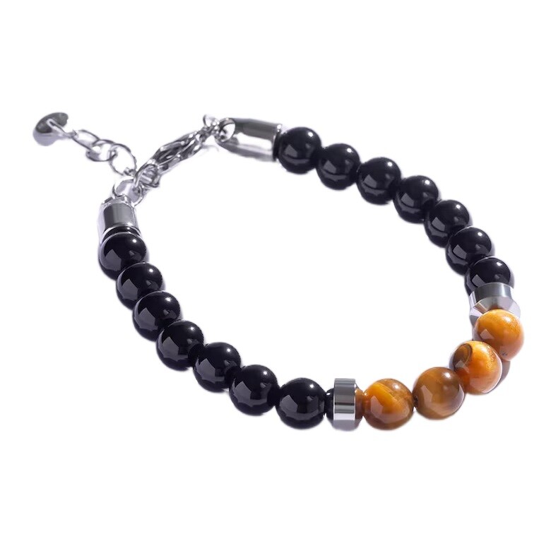 Marc Malone Stylový korálkový náramek s tygřím okem MCGB5021