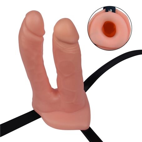 Nasazovací dildo LOVETOY Unisex Hollow Double Penetrator Lovetoy