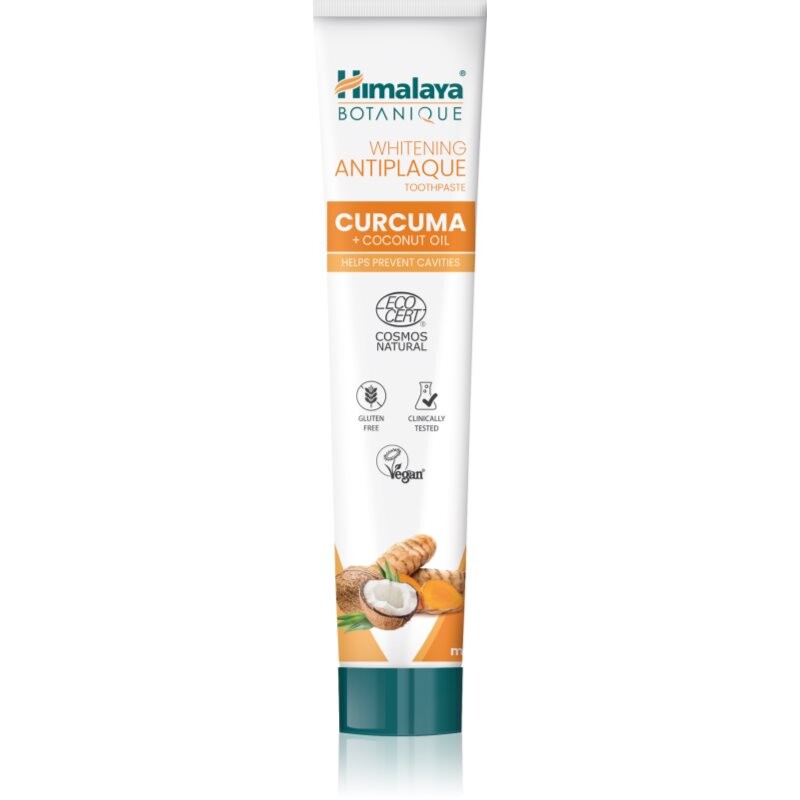 Himalaya Herbals Whitening Antiplaque Curcuma & Coconut Oil pasta proti zubnímu plaku a pro zdravé dásně 75 ml