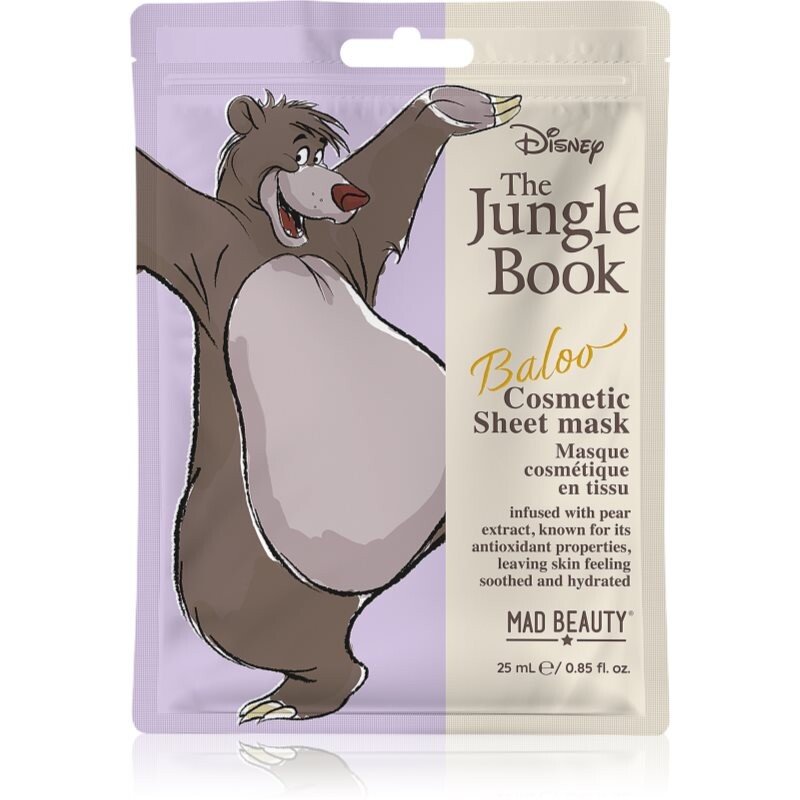 Mad Beauty The Jungle Book Sheet Mask - Baloo plátýnková maska 25 ml